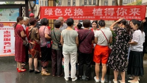 溧阳社区开展“绿色兑换，植得你来”资源兑换活动