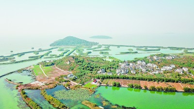 作为长三角地区三大淡水湖之一的太湖风光&nbsp; 新华社发